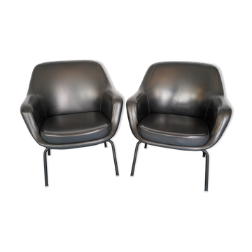 Pair of Olli Mannermaa Armchairs by Cassina, Italy, 1960s
