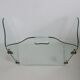 Glass and brass chimney fire barrier with 3 panels 1960 1970