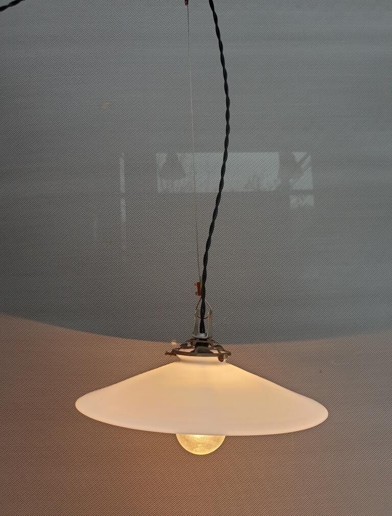 Opaline hanging lamp, 1900s