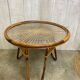 Table basse rotin vintage