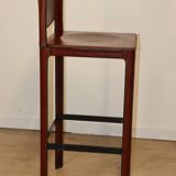Matteo Grassi high stool in leather and metal