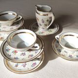 Partie de service à café en porcelaine de Limoges