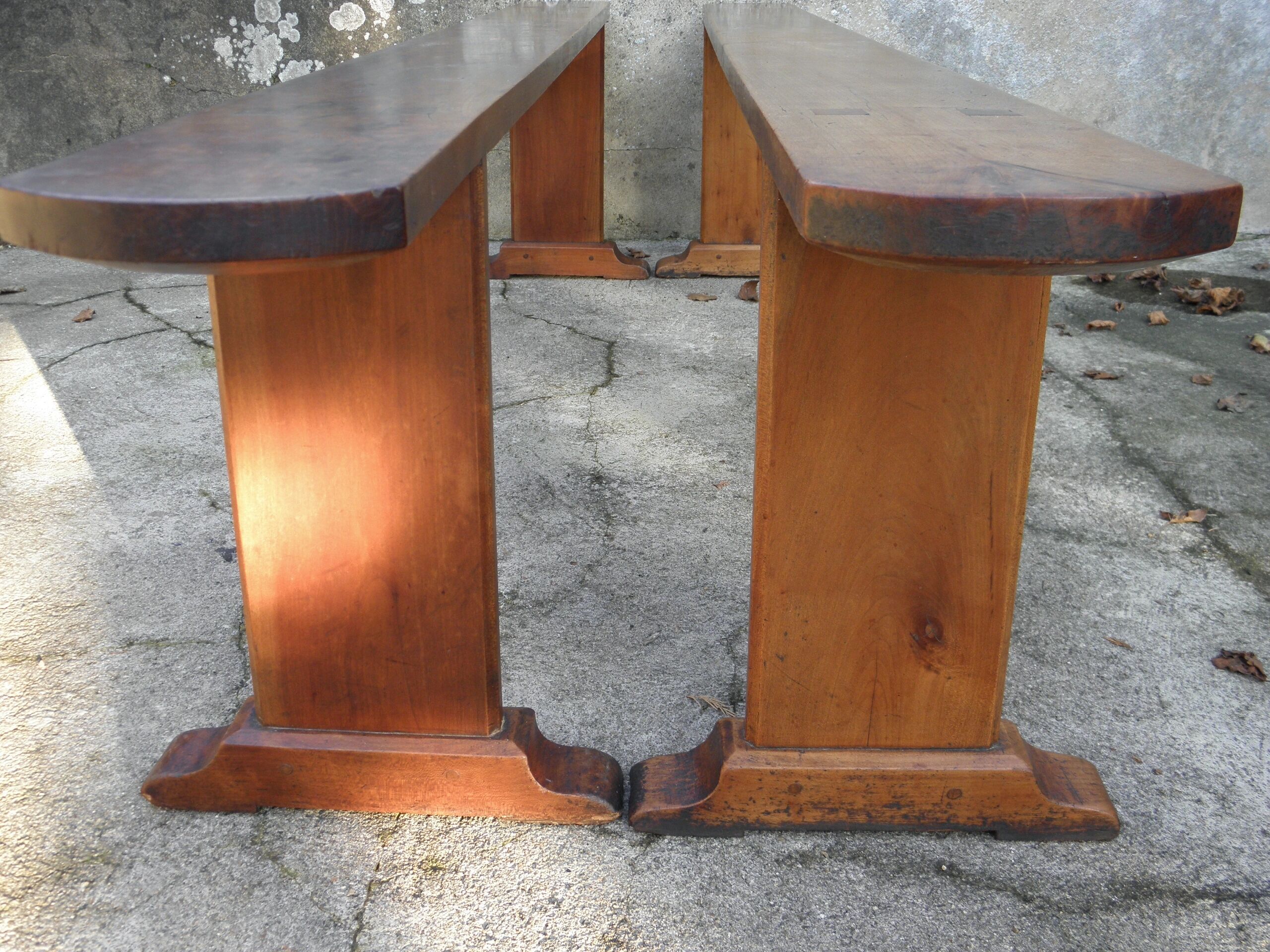 Pair of benches in cherry 220 cm