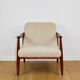 Fauteuil vintage GFM 300-202 design J.Kedziorek Loft années 70 en bouclée beige - 2 pièces disponibles