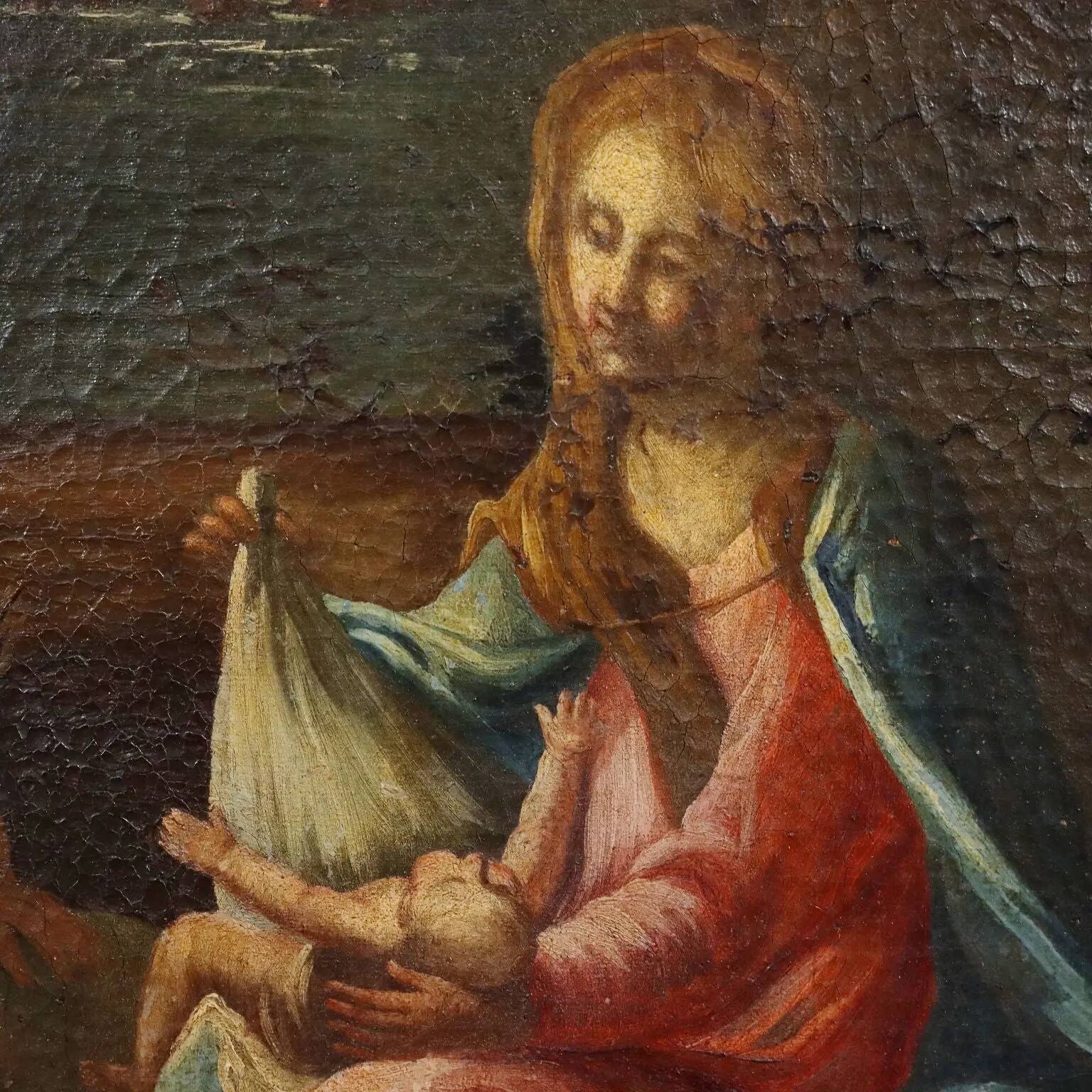 Rest during the Flight into Egypt, oil on canvas, 18th-19th century