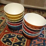 Ribbed ceramic bowls