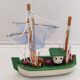 bateau  pecheur chalutier bois peint vintage