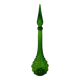 Carafe bottle in green glass bubbles Empoli 60s