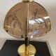 Vintage lamp in gold metal and smoked glass