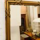 Louis XVI style mirror in wood and gilded stucco 19th century Mantel trumeau