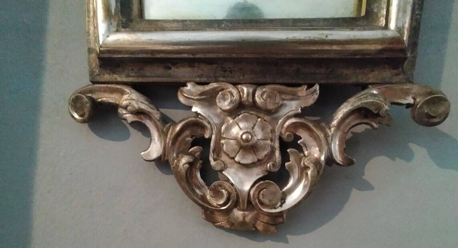 Late 19th century silver-plated wood mirror