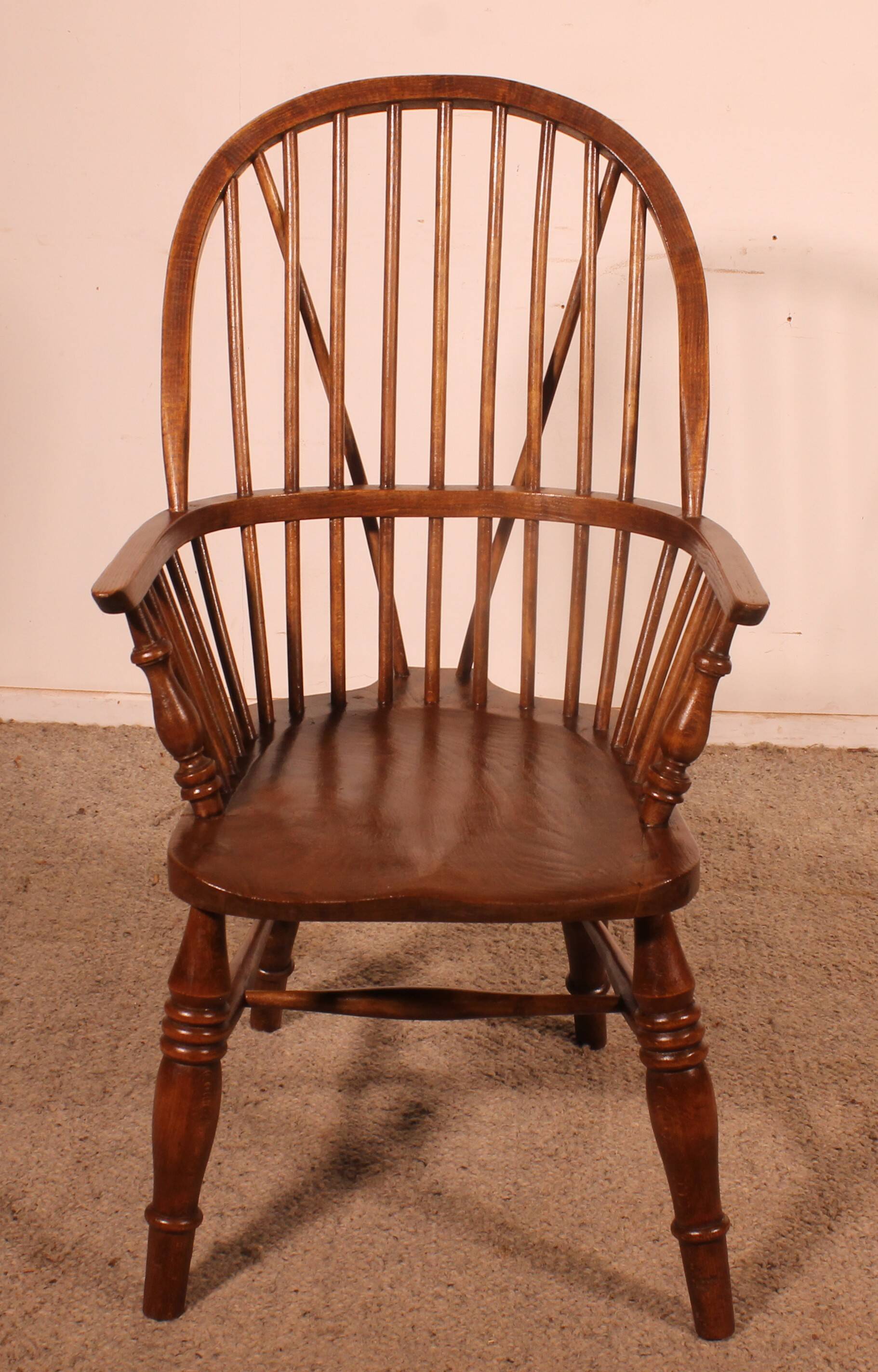 set of 5 Windsor chairs and two armchairs - 19th century