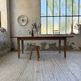Table de ferme en pin et chêne