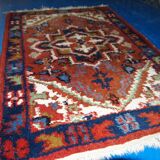 Tapis Vintage Hamadan en Laine, Années 1970, Élégance Traditionnelle