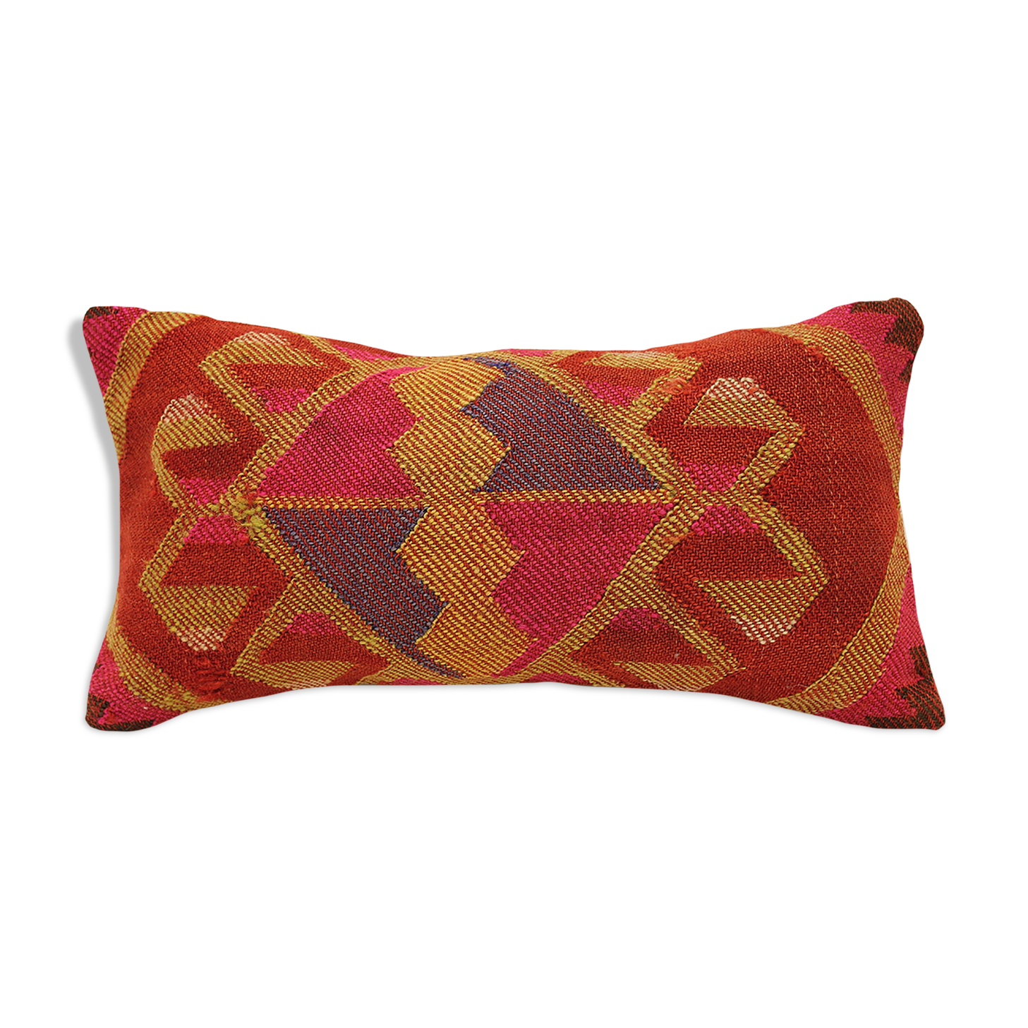 Housse coussin vintage 20x40 cm kilim