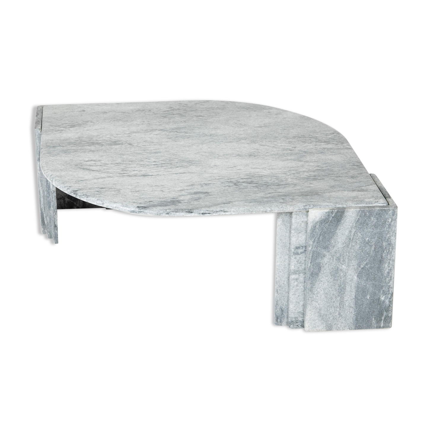 Grey marble coffee table, 1970s