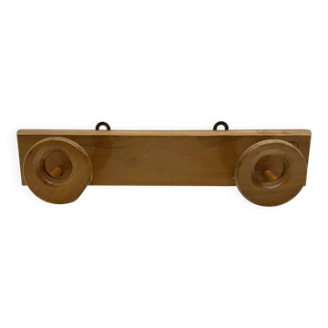 Porte-manteau « scandinave » bois clair – 1960s