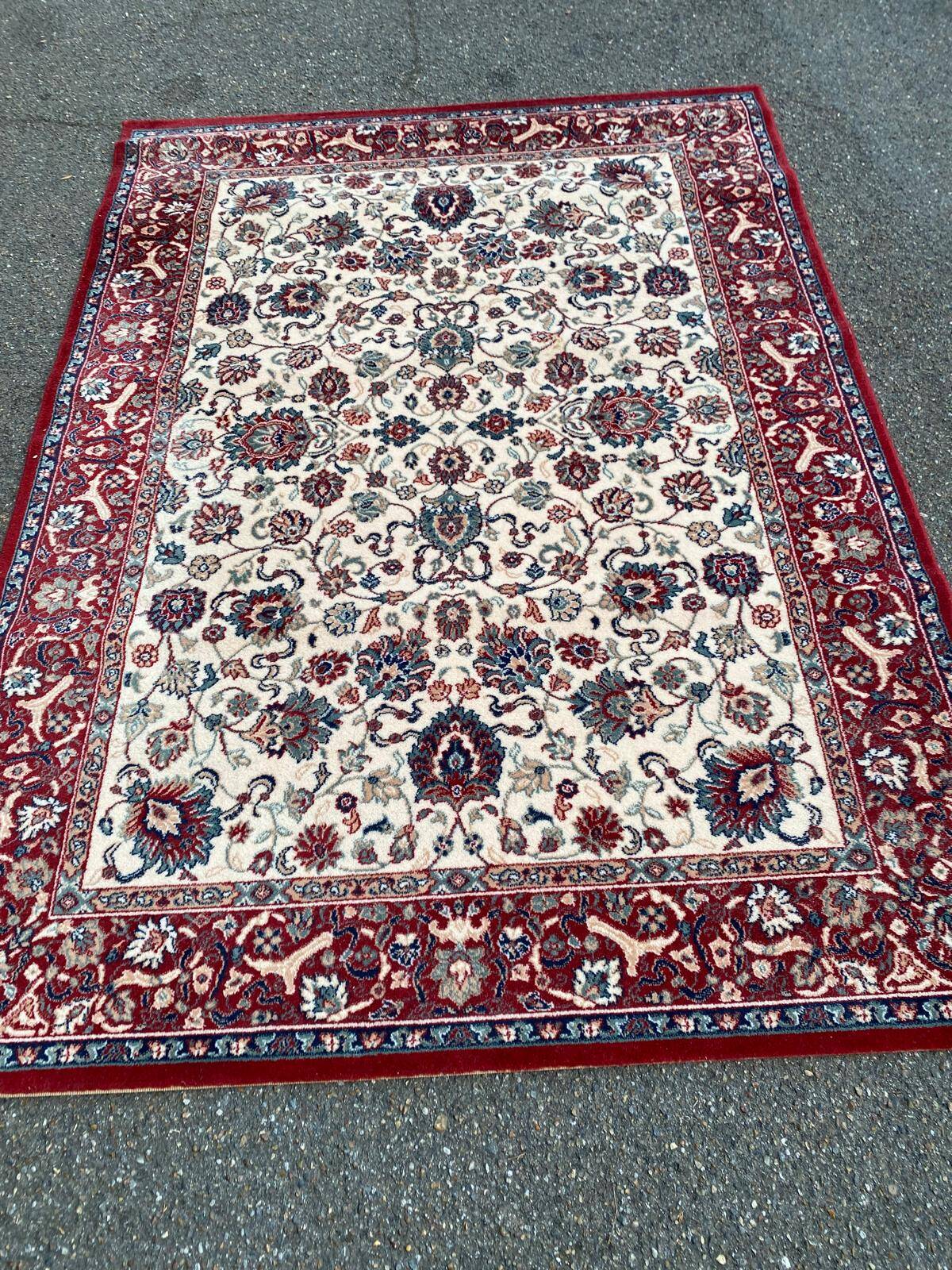 Burgundy wool oriental-style carpet Prado Belutch Belgium 160x230cm
