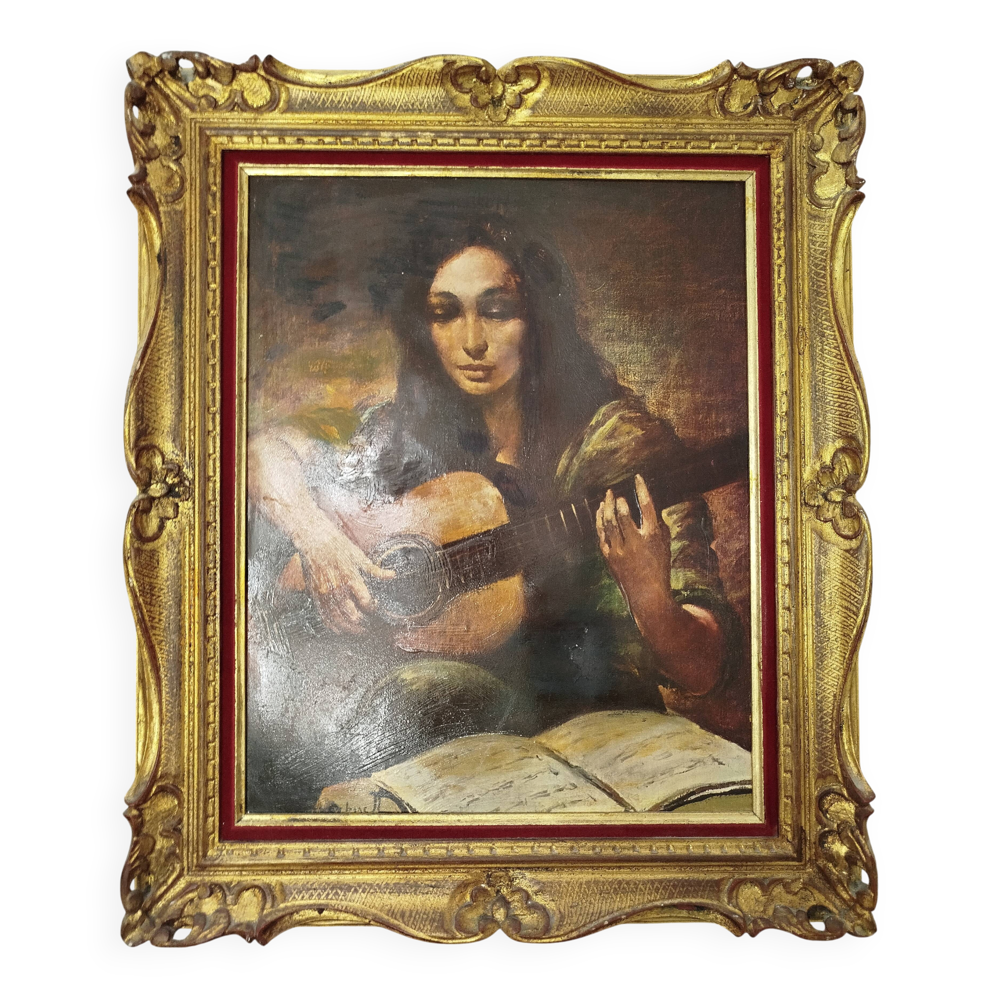 Ancient table signed Carmine Carbone - Gonzalez Carbonell