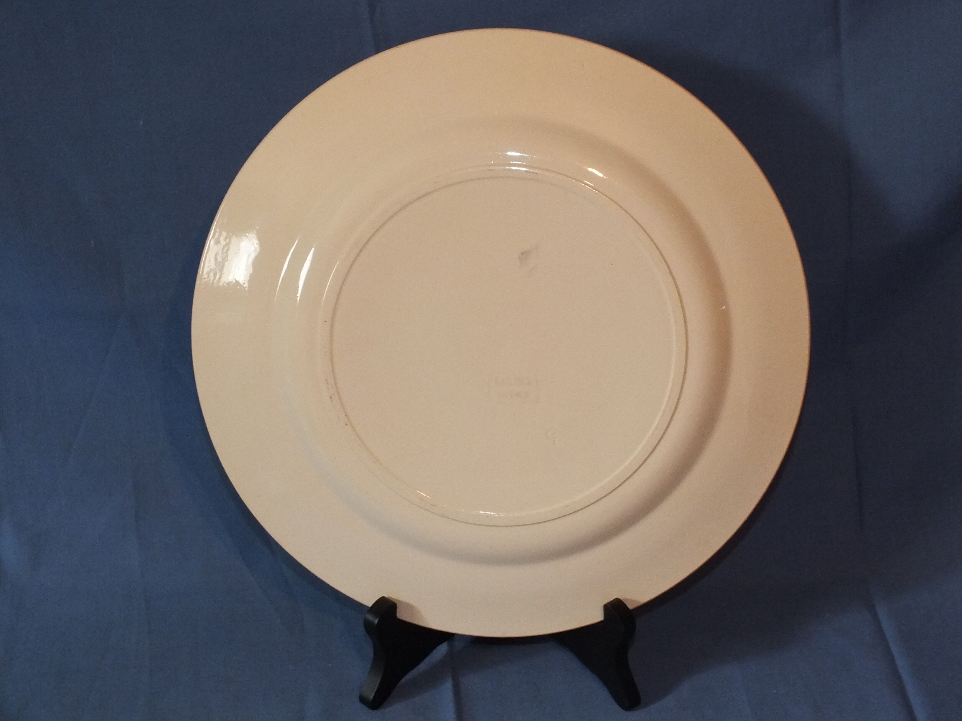 Vintage round dish in earthenware from Salins France - 29 cms