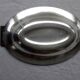 Art deco silver metal basket dish