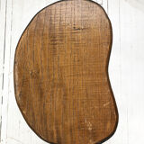 Handcrafted oak bean-shaped stool