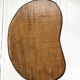 Handcrafted oak bean-shaped stool
