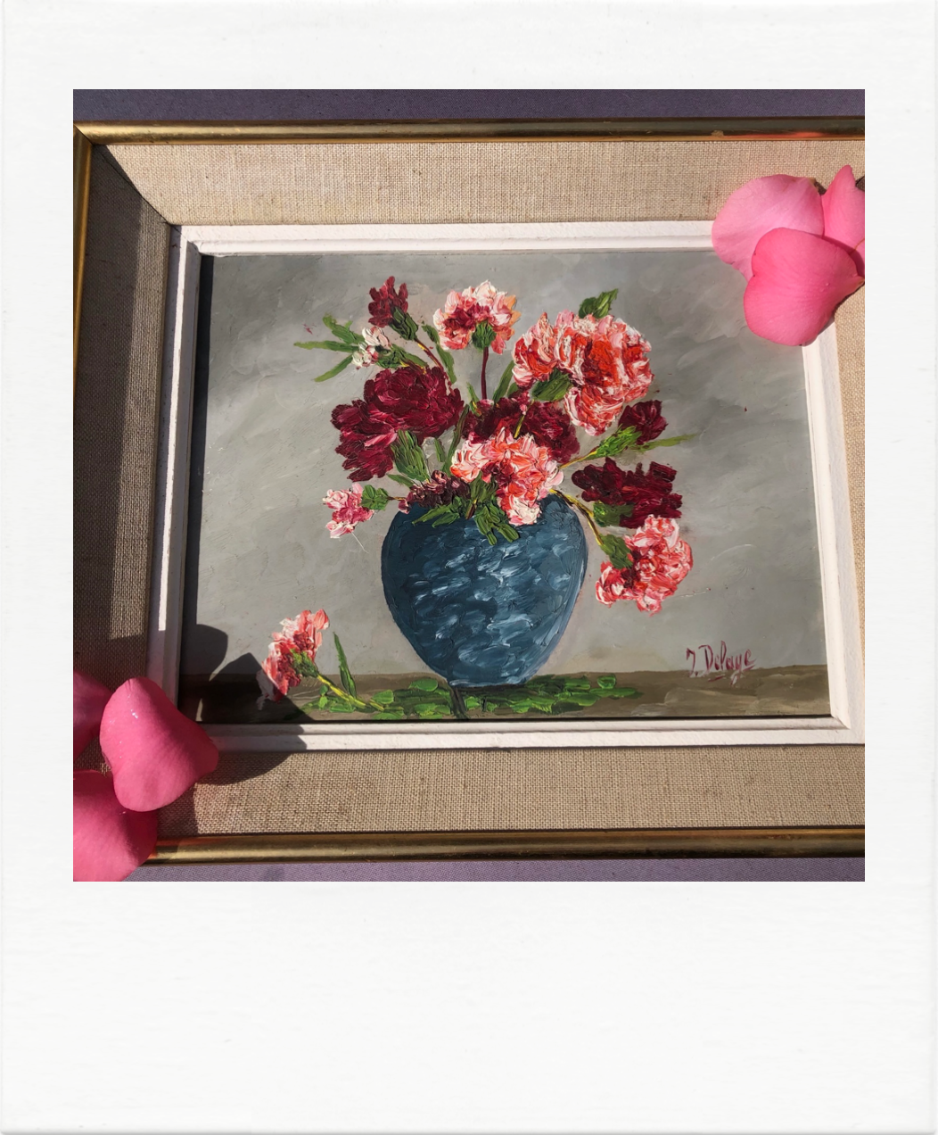 Oil on canvas bouquet