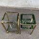 2 bedside tables, end tables in brass and transparent glass Maison Ja