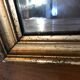 Mirror with golden mercury parquet signed david frame wood and stuck