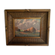 Oil on canvas "work of the fields" late nineteenth early twentieth