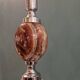 Large marble and chrome metal table lamp base from the 70s