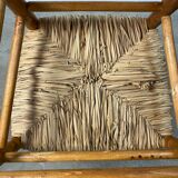 Country straw armchair