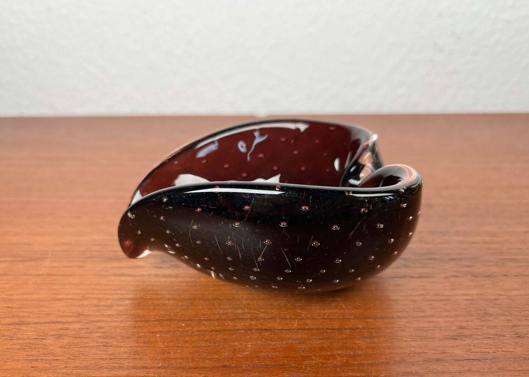 Vintage Italian Bullicante Ashtray in Murano Glass, 1970s
