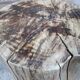 Big ottoman ottoman end of old wooden glass sofa