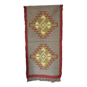 2.5 x 5 Ft - Jute\Wool Handwoven Kilim,Home Decor,Wall Tapestry,Indian Traditional RUG\CARPET