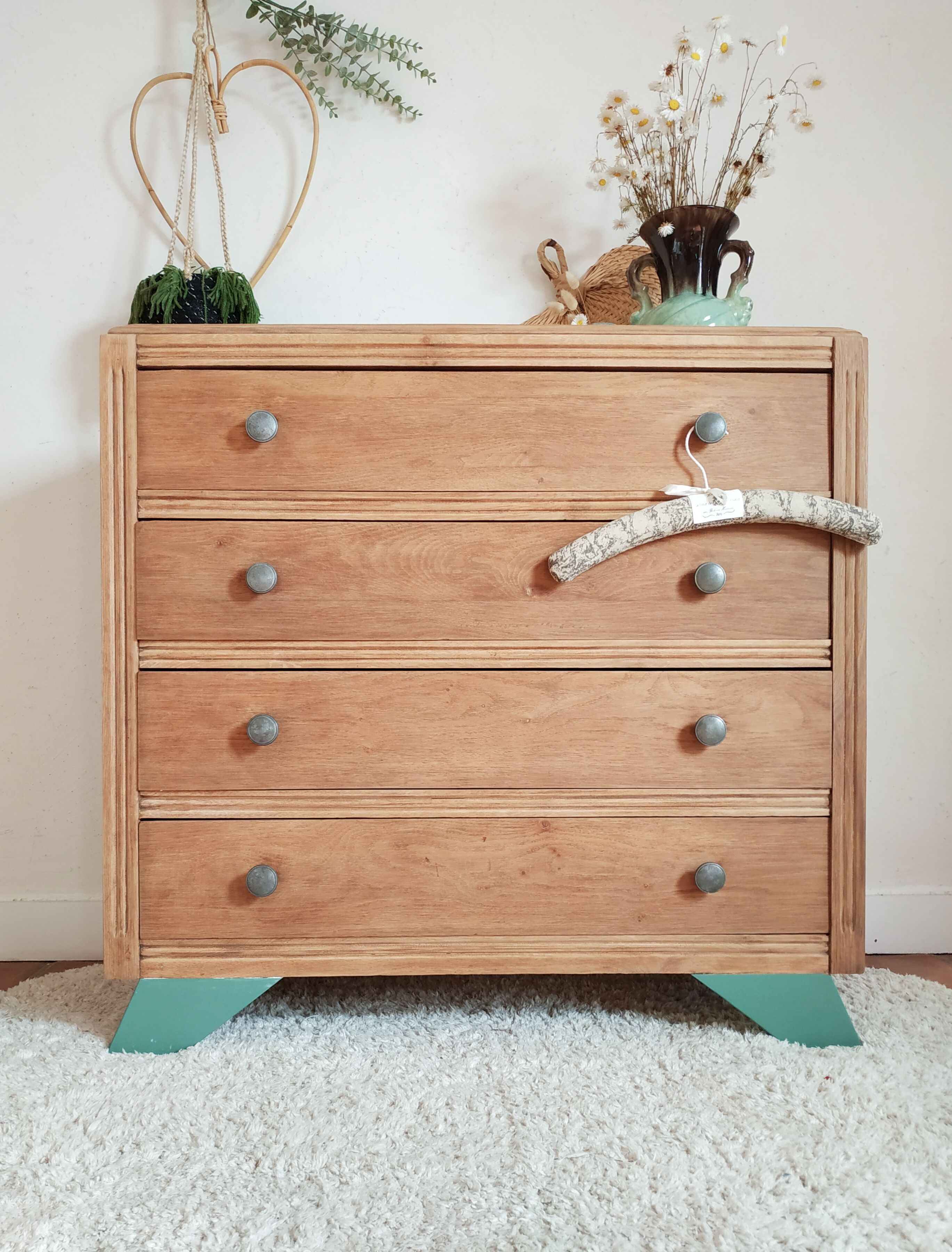 Dresser renovated oak compass feet