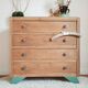Dresser renovated oak compass feet