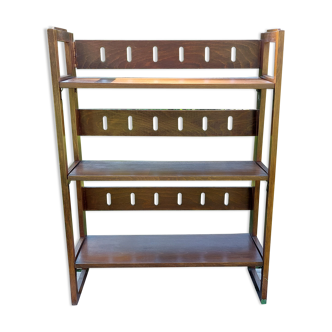 Folding wooden shelf