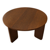 Table Ronde en plaquage Chêne foncé