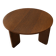 Round table in dark oak veneer