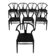 Set of 8 “Wishbone Chair” “CH24” chairs by Hans J. Wegner, 1990