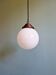 Art Deco suspension in white opaline, Val Saint-Lambert, 1920-30