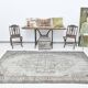Tapis vintage classique 5x9 nuances de gris et de marron, 150x278 cm