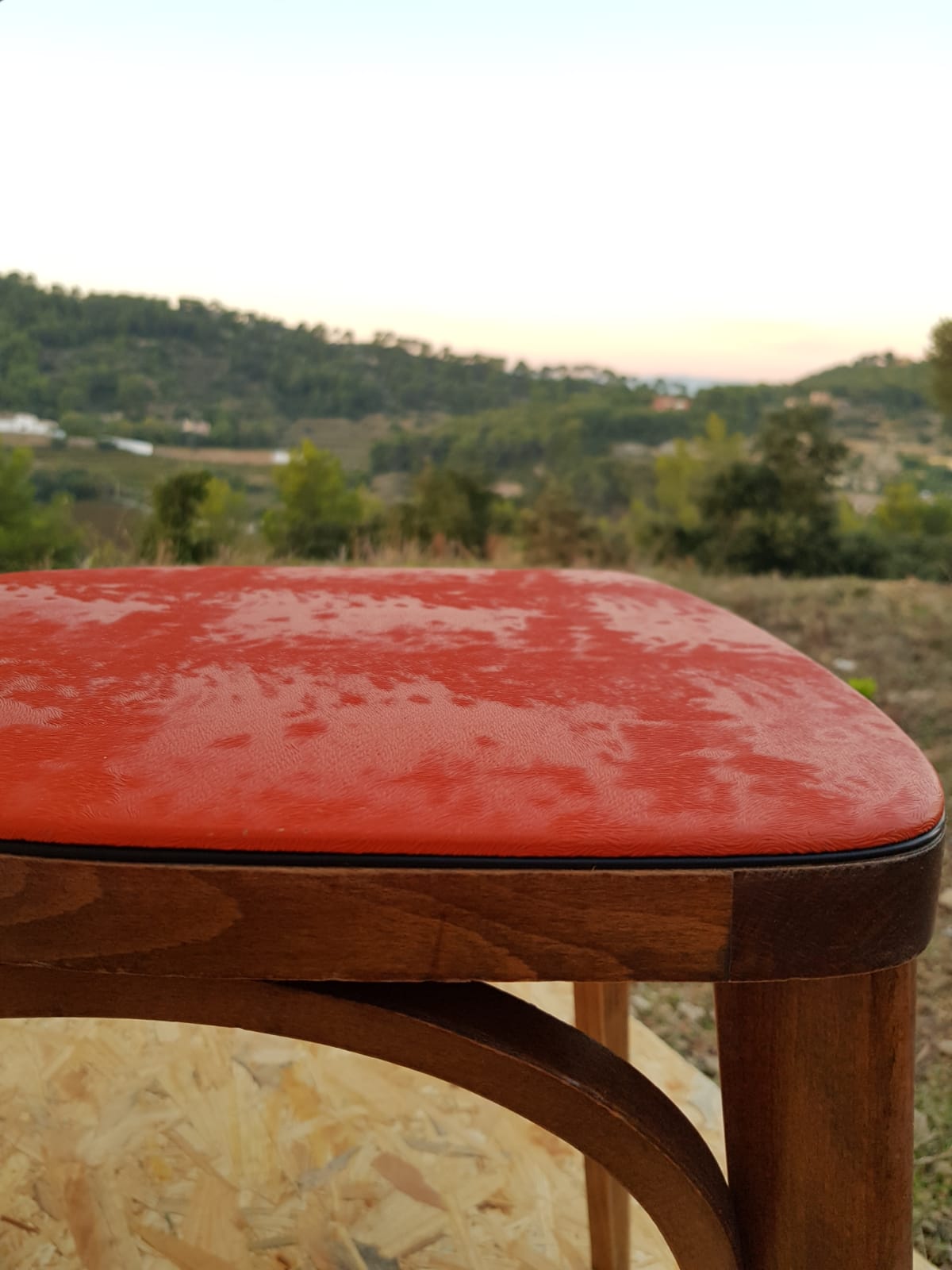 4 chairs Bistro/banana style Luterma sitting vintage Red