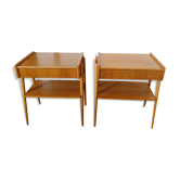 Paire de chevet en teck AB Carlström & Co Möbelfabrik 1960