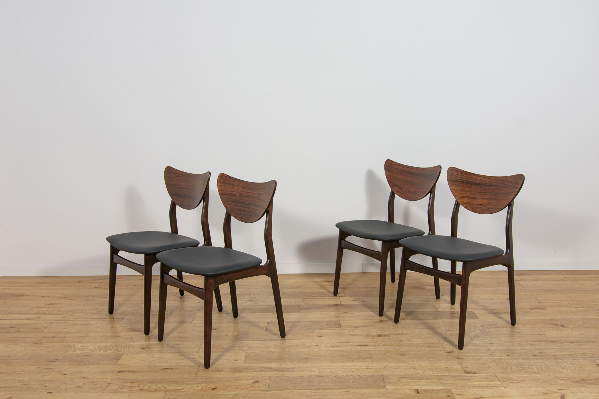 Mid-Century Rosewood Dining Chairs, Denmark, 1960s, Set of 4