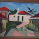 Original Swedish Oil on Canvas – “City View” by Gösta Sigfrid
