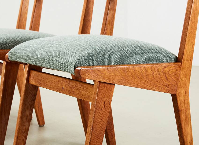 Jens Risom Set of 4 Model 666 Dining Chairs for Knoll U.S.A. 1940s