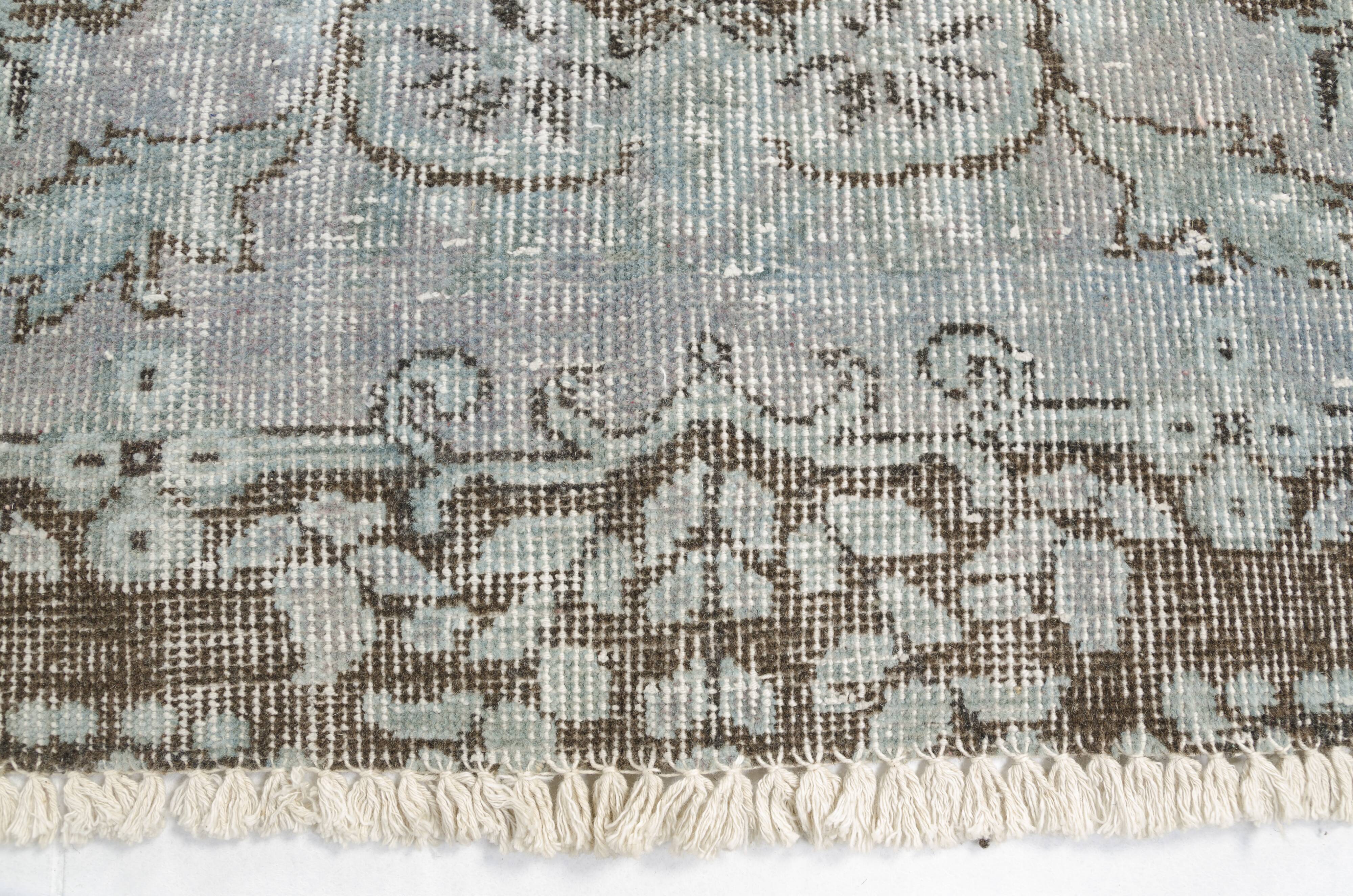 Vintage Turish Aqua Blue Rug sku-v952